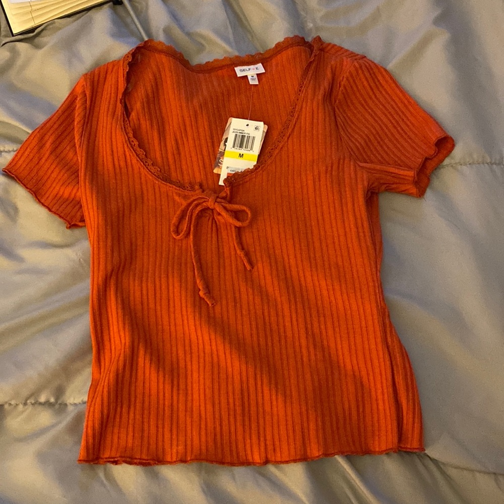 Red-orange shirt